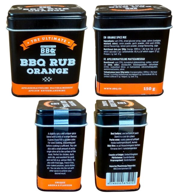 BBQ RUB apelsinimaitseline 150g