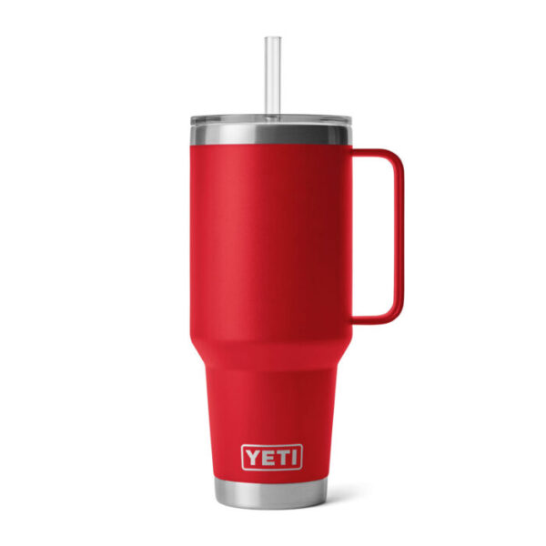 YETI termosa krūze ar vāku, kātu un salmiņu Rambler Straw Mug