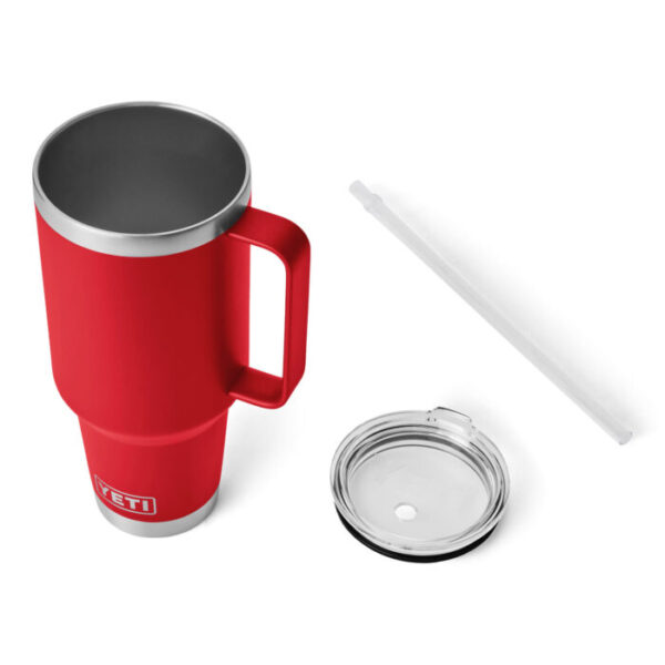 YETI termosa krūze ar vāku, kātu un salmiņu Rambler Straw Mug