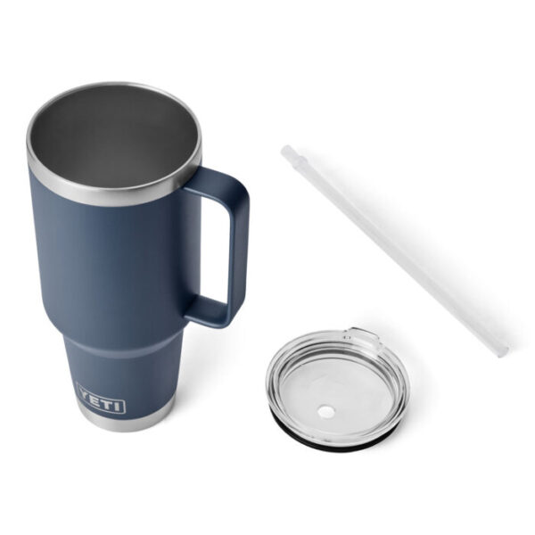 YETI termosa krūze ar vāku, kātu un salmiņu Rambler Straw Mug