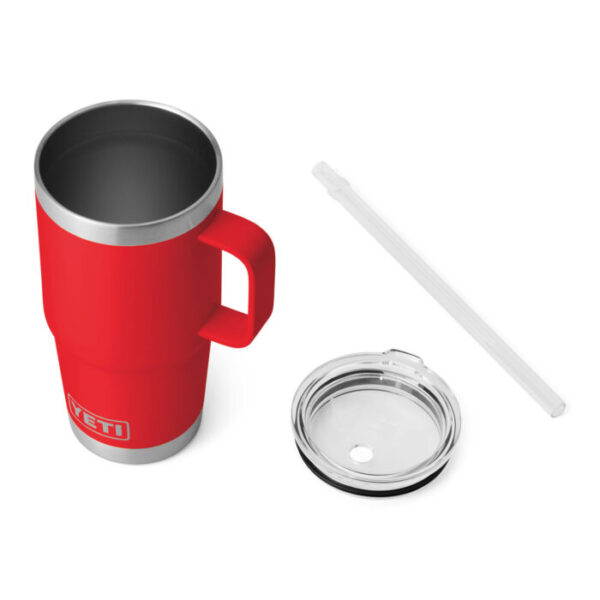 YETI termosa krūze ar vāku, kātu un salmiņu Rambler Straw Mug