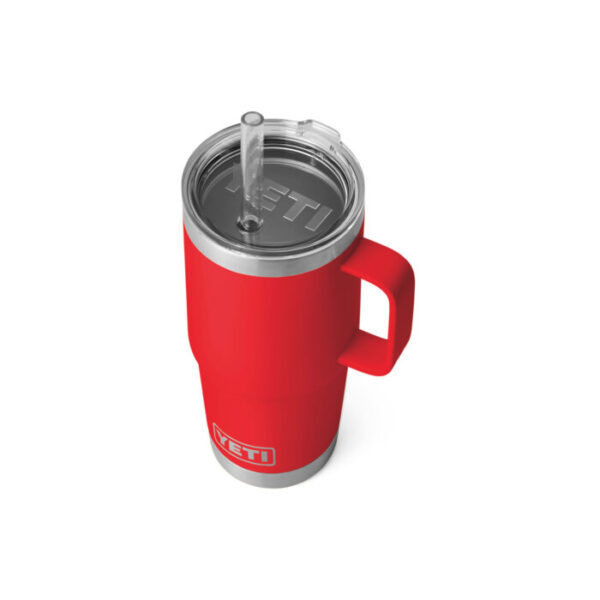 YETI termosa krūze ar vāku, kātu un salmiņu Rambler Straw Mug